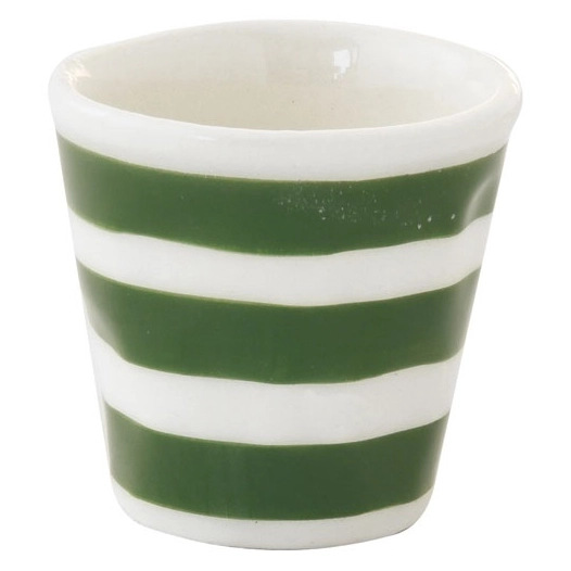 bouchon de tasse ã  cafã© en cã©ramique peint ã  la main. 60 ml color mix green - pozzi milano spa
