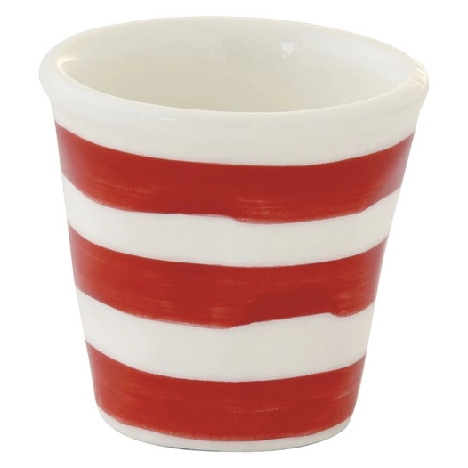 bouchon de tasse ã  cafã© en cã©ramique peint ã  la main. 60 ml color mix red - pozzi milano spa