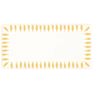 plateau 39,5x20 cm en cã©ramique peint ã la main color mix yellow - pozzi milano spa