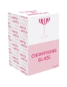 verre a' champagne 250 ml en boite twist & match aquamarine-pink - pozzi milano spa