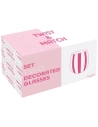 set 2 verres a' eau 500 ml en boite twist & match aquamarine-pink - pozzi milano spa