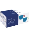 set 2 tasses en porc.30cl en c.b. twist & match blue - pozzi milano spa