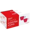 set 2 tasses ã€ cafã‰ en porc.90ml en c.b. twist & match red - pozzi milano spa