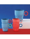 set 2 tasses ã€ cafã‰ en porc.90ml en c.b. twist & match blue - pozzi milano spa