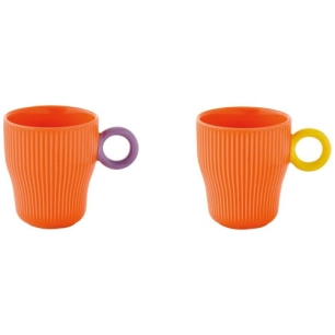 set 2 tasses en porc.30cl en c.b. twist & match orange - pozzi milano spa