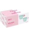 set 2 tasses en porc.30cl en c.b. twist & match aquamarine-pink - pozzi milano spa