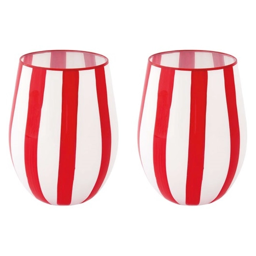 set 2 verres a' eau 500 ml en boite twist & match red - pozzi milano spa