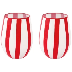 set 2 verres a' eau 500 ml en boite twist & match red - pozzi milano spa