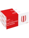set 2 verres a' eau 500 ml en boite twist & match red - pozzi milano spa