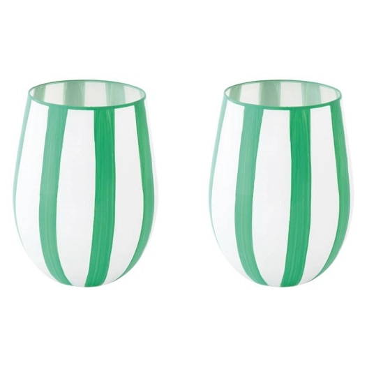 set 2 verres a' eau 500 ml en boite twist & match green - pozzi milano spa