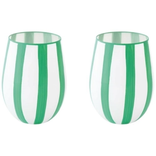 set 2 verres a' eau 500 ml en boite twist & match green - pozzi milano spa