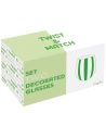 set 2 verres a' eau 500 ml en boite twist & match green - pozzi milano spa