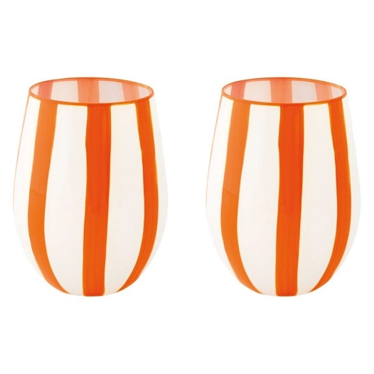 set 2 verres a' eau 500 ml en boite twist & match orange - pozzi milano spa