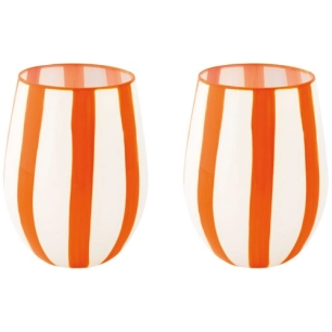 set 2 verres a' eau 500 ml en boite twist & match orange - pozzi milano spa