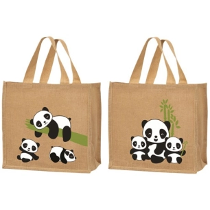cabas jute bambou panda 37 x 23 x 36 cm - sphere distribution