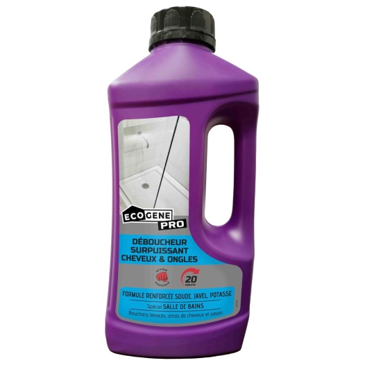 déboucheur surpuissant cheveux & ongles 1l - ecogene
