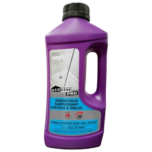déboucheur surpuissant cheveux & ongles 1l - ecogene