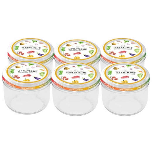 bocaux le pratique 350 ml ø100 mm pack de 6 - le pratique