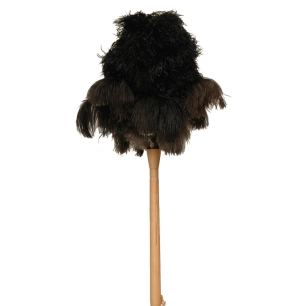 plumeau pro plumes d'autruche manche bois 64 cm - thomas