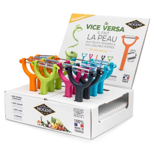 display 20 éplucheurs vice versa 5 coloris - nogent 3 etoiles