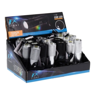 mini lampe de poche led en aluminium, 3 x aaa (non inclus), couleurs assorties, ø25 x 85 mm