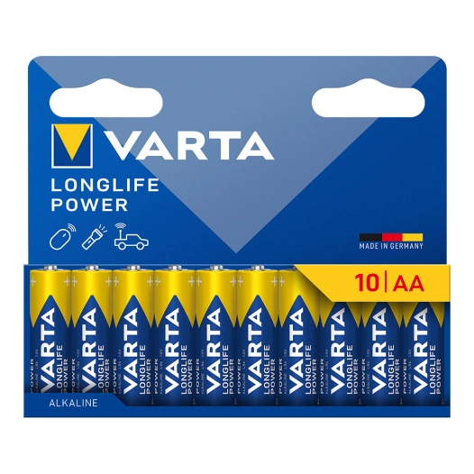 pile aa alkalina longlife power - lr06 (carton blister 10 pièces) ø14,5 x 50,5 mm