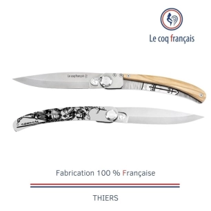couteau de poche le coq original - jeanne d'arc - olivier - french touch arts ld