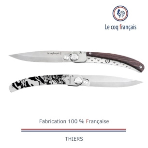 couteau de poche le coq original - napolã©on ier - bois de viole - french touch arts ld
