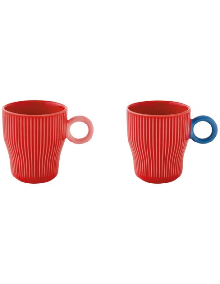set 2 tasses en porc.30cl en c.b. twist & match red - pozzi milano spa