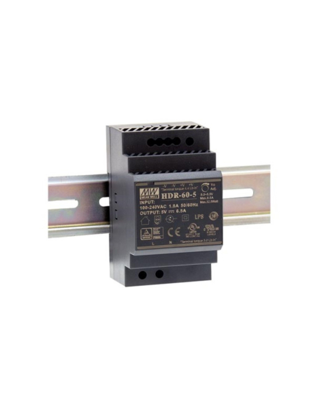 alimentation - 1 sortie - 60 w - 15 v 4 a - montage sur rail din - pour usage industriel