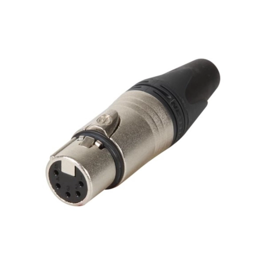 neutrik - connecteur xlr, 5 points femelle, argente, nickel (nc5fxx)