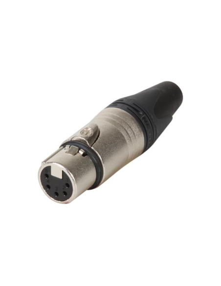 neutrik - connecteur xlr, 5 points femelle, argente, nickel (nc5fxx)