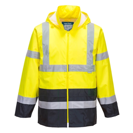 veste de pluie hi-vis bicolore - taille 4xl - jaune/marine - portwest