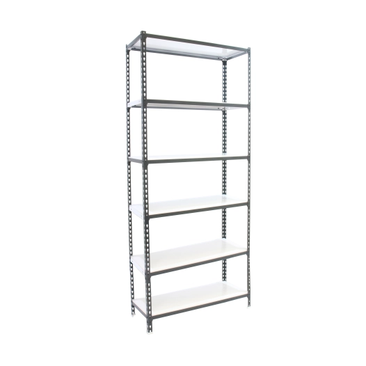 Etagère légère sans vis SIMONCLICK 6/300 ANTRACITE/BLANC ANTRACITE/BLANC 2500x900x300 - SIMONRACK