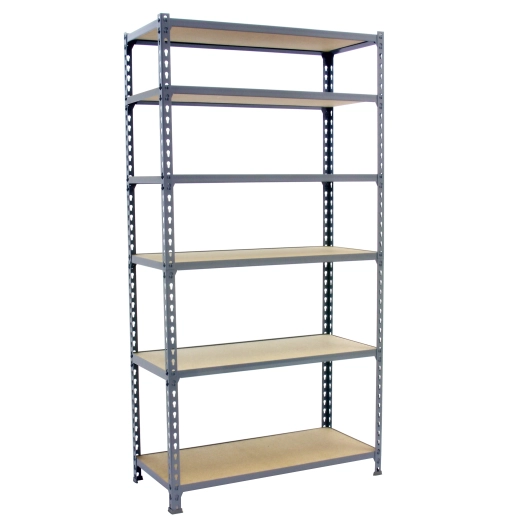 Etagère légère sans vis MADERCLICK SUPERPLUS 6/400 GRIS/BOIS GRIS/BOIS 2500x1100x400 - SIMONRACK