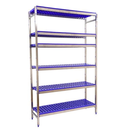 Etagère sans vis SIMONINOX INITIAL 6PP/1600x1660x500 A.INOX/BLEU 1600x1660x500 - SIMONRACK