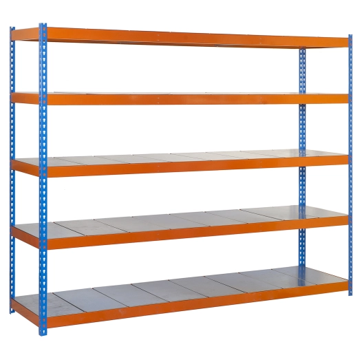 Etagère sans vis ECOFORTE 1504-5 METAL BLEU/ORANG/GALVA BLEU/ORANGE/GALVA 2000x1500x450 - SIMONRACK