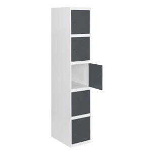 Casier-Armoire SIMONLOCKER PROF.DISM.5 PORTE 1/5 300 IN BL/AN BLANC/ANTRACITE 1800x300x500 - SIMONRACK