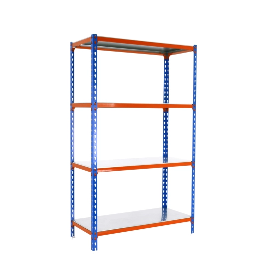 Etagère légère sans vis SIMONCLICK SUPERPLUS 4/400 1500 BLEU/ORANG/GALV BLEU/ORANGE/GALVA 1500x1100x400 - SIMONRACK