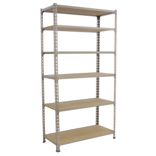 Etagère légère sans vis MADERCLICK PLUS 6/300 GALVA/BOIS GALVA/BOIS 2500x1000x300 - SIMONRACK
