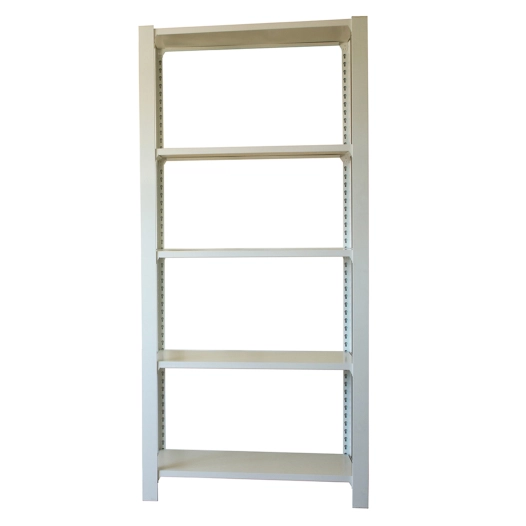 Etagère légère sans vis OFFICLICK 5/400 METAL I.M. BLANC/BLANC BLANC 2100x900x400 - SIMONRACK