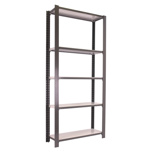 Etagère légère sans vis OFFICLICK 5/400 METAL I.M. GRIS/BLANC GRIS/BLANC 2100x900x400 - SIMONRACK