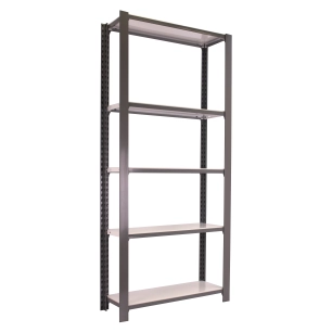 Etagère légère sans vis OFFICLICK 5/400 METAL I.M. GRIS/BLANC GRIS/BLANC 2100x900x400 - SIMONRACK