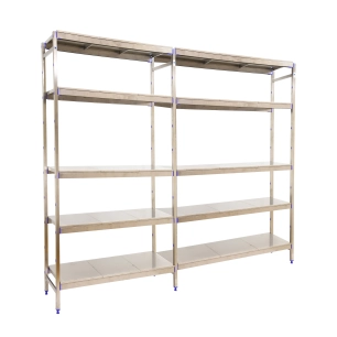 Etagère sans vis SIMONINOX INITIAL 5SS/2000x2490x500 ACIER INOX 2000x2490x500 - SIMONRACK