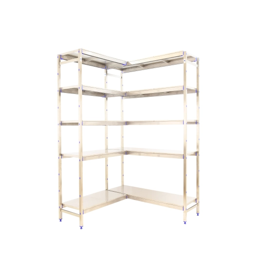 Etagère sans vis SIMONINOX CORNER 5SS/1600x(1360-860)x500 ACIER INOX 1600x860x500 - SIMONRACK