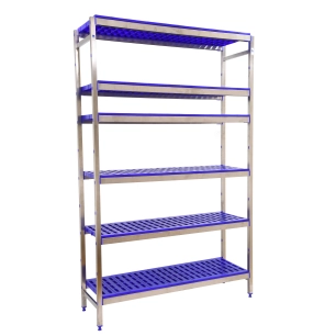 Etagère sans vis SIMONINOX INITIAL 6PP/2000x1660x500 A.INOX/BLEU 2000x1660x500 - SIMONRACK