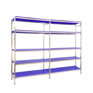Etagère sans vis SIMONINOX INITIAL 5PP/2000x3290x500 A.INOX/BLEU 2000x3290x500 - SIMONRACK