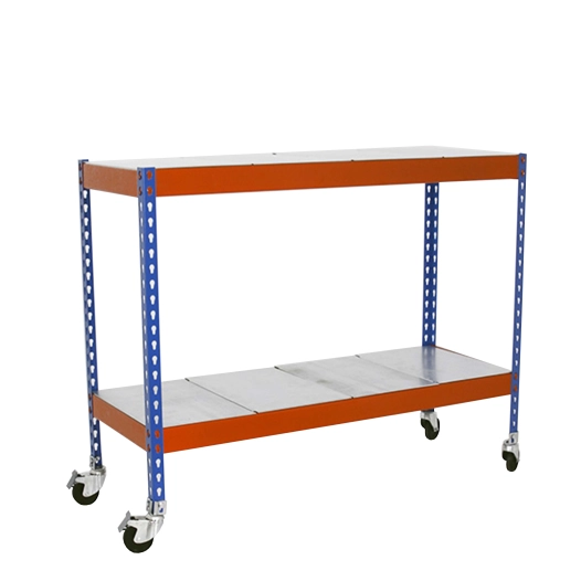 Etagère sans vis ECOFORTE MOB. 1207-2 METAL 900 BLEU/ORANG/GAL BLEU/ORANGE/GALVA 975x1200x750 - SIMONRACK