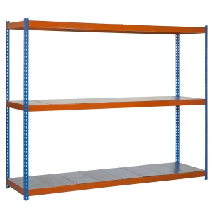 Etagère sans vis ECOFORTE 1204-3 METAL 1500 BLEU/ORANG/GALVA BLEU/ORANGE/GALVA 1500x1200x450 - SIMONRACK