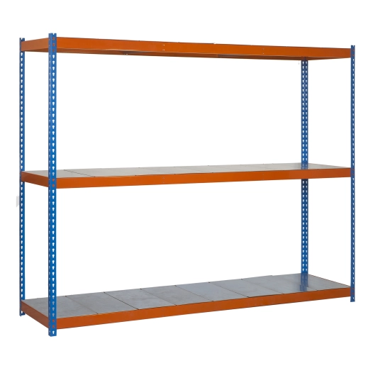 Etagère sans vis ECOFORTE 1206-3 METAL BLEU/ORANG/GALVA BLEU/ORANGE/GALVA 2000x1200x600 - SIMONRACK